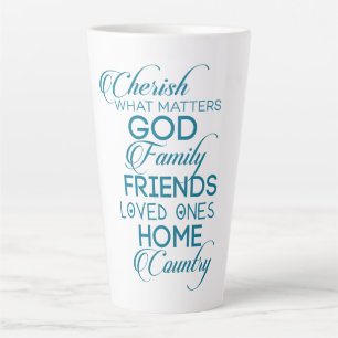 Tasse Latte Chercher ce qui compte Turquoise