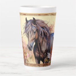 Tasse Latte Cheval beau