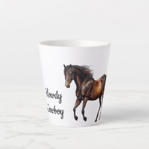 Tasse Latte Cheval du Sud-Ouest Brun