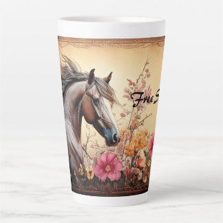 Tasse Latte Cheval Esprit Libre