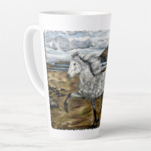 Tasse Latte Cheval islandais charismatique à allure particuliè