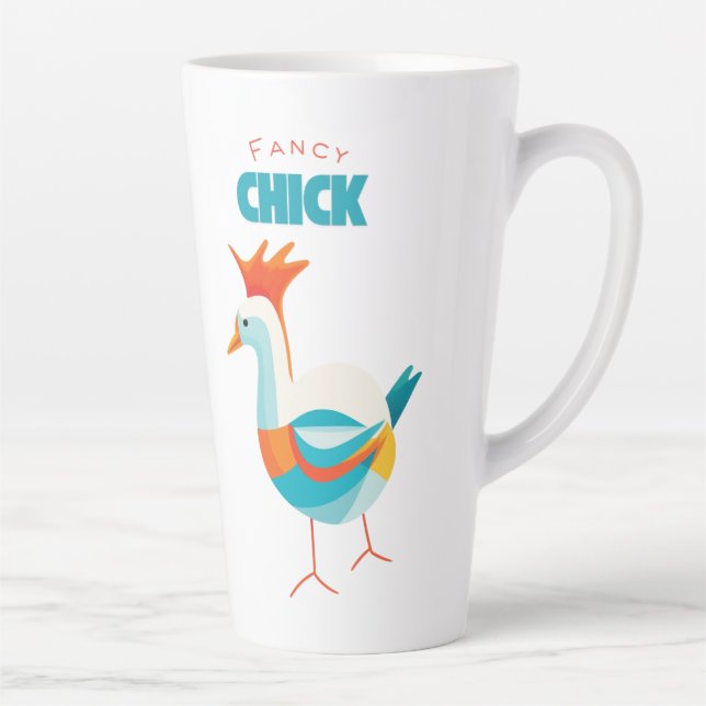 Tasse Latte Chick élégant (Droite)