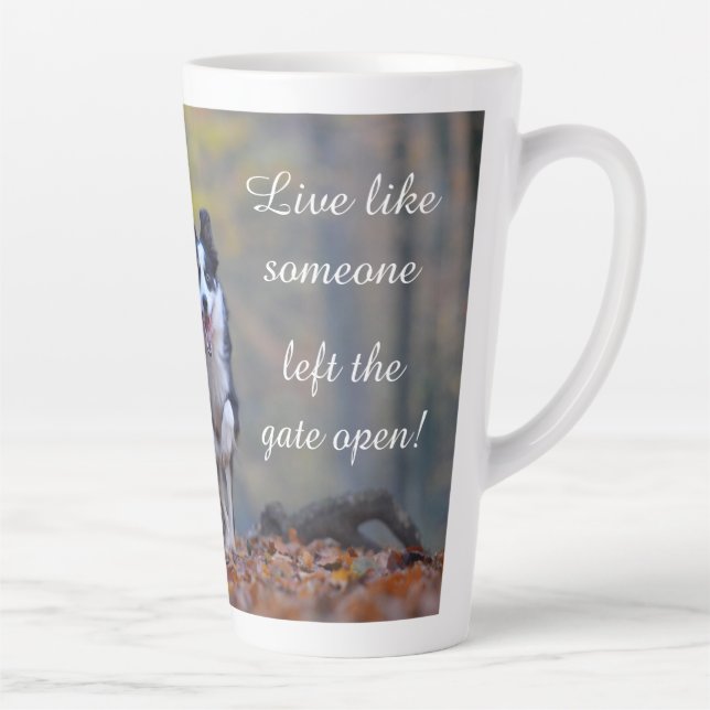 Tasse Latte Chien de devis motivationnel (Droite)