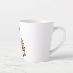 Tasse Latte Chien de taureau français portant des lunettes