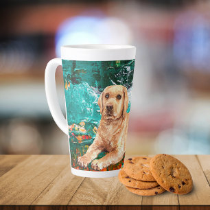 Tasse Latte Chien du Labrador artistique Abstrait