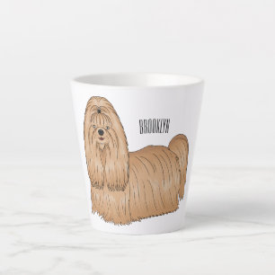 Tasse Latte Chih tzu long cheveux dessin de chien