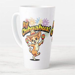 Tasse Latte Chihuahua Fiesta Original Cute Chapeau Maracas
