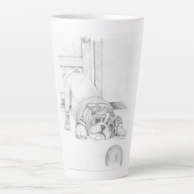 Tasse Latte Chiot joueur (Devant)
