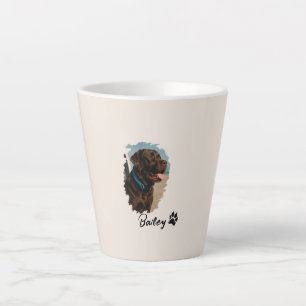 Tasse Latte Chocolat mignon Labrador Chien - Bailey Cadeau p