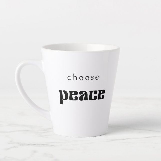Tasse Latte Choisir la Musique de Paix (Gauche)