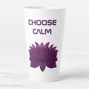 Tasse Latte Choisissez Fleur de Lotus Violet Calme