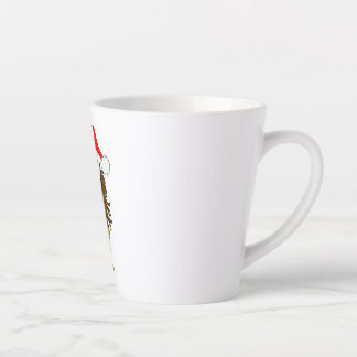 Tasse Latte Chou Dachshund Chien Noël Père Noël Chapeau