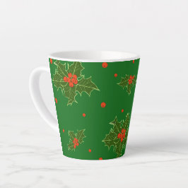 Tasse Latte Christmas Holly
