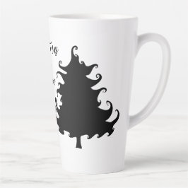 Tasse Latte Christmas is Love Black Tree Saying