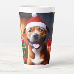 Tasse Latte Christmas Staffordshire Bull Terrier