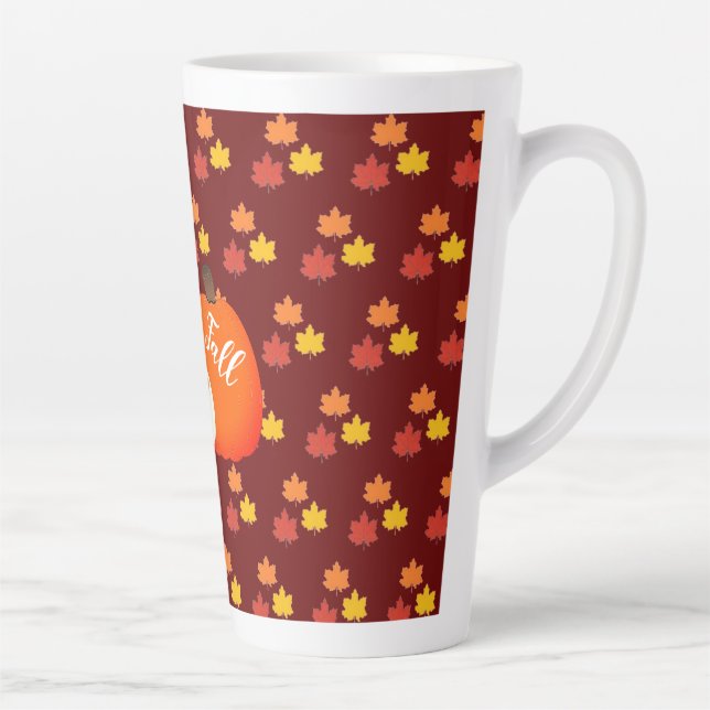 Tasse Latte Chute/automne/tôle citrouille (Droite)
