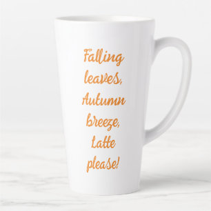 Tasse Latte Chute Feuille Automne Breeze Latte S'Il Vous Plaît