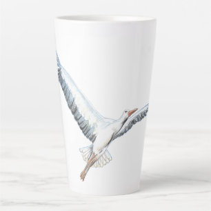Tasse Latte cigogne blanche volant
