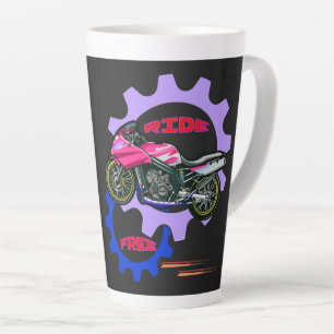 Tasse Latte Circulez gratuitement et en toute sécurité à moto