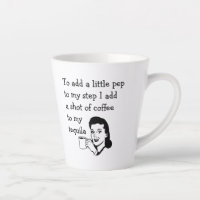 Citation de café Tequila amusante Art rétro