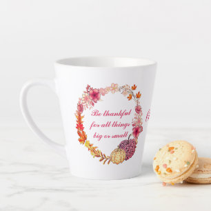 Tasse Latte Citation de couronne d'automne