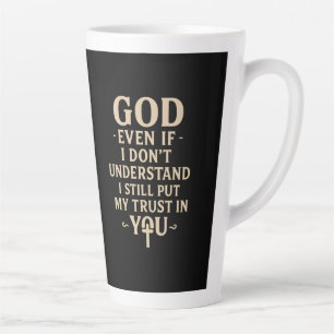 Tasse Latte Citation de foi chrétienne religieuse
