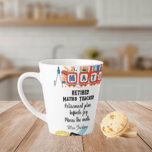 Tasse Latte Citation de retraite amusante pour professeur de m