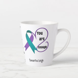 Tasse Latte Citation minimaliste "Vous Êtes Assez" Guérir l'Es