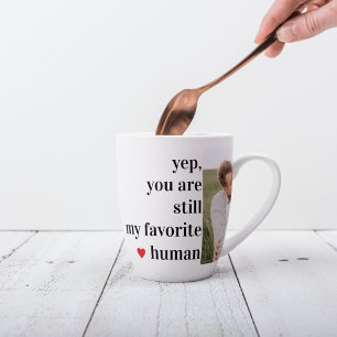 Tasse Latte Citation romantique du collage moderne