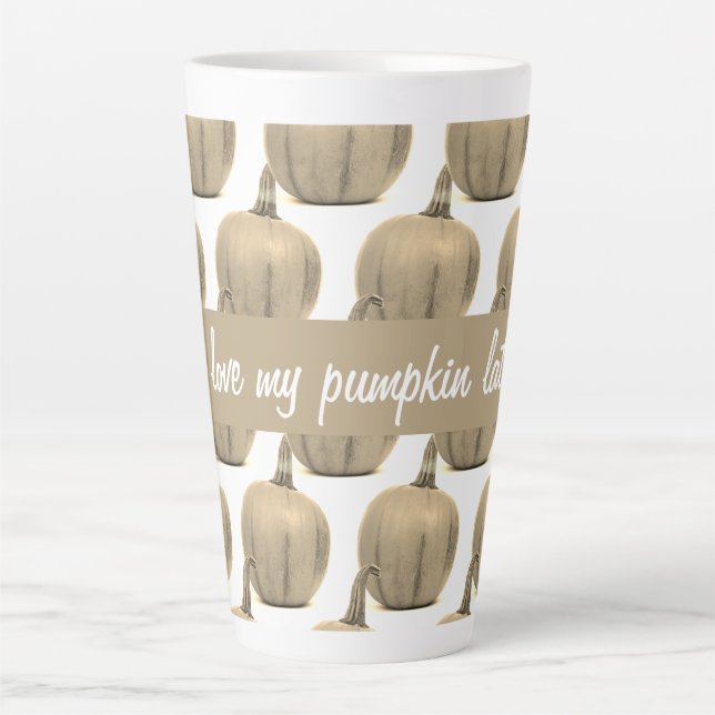 Tasse Latte Citrouille doré branché J'aime mon (Devant)