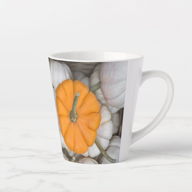 Tasse Latte Citrouilles fantômes avec un orange sournois (Droite)
