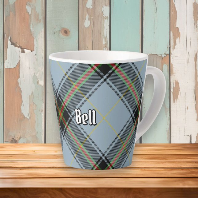 Tasse Latte Clan Bell Tartan (Créateur téléchargé)