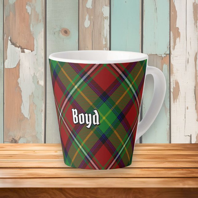 Tasse Latte Clan Boyd Tartan (Créateur téléchargé)