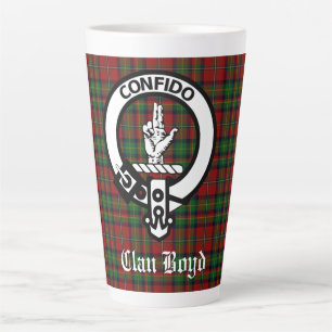 Tasse Latte Clan écossais Boyd Crest Badge & Tartan