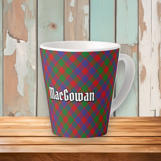 Tasse Latte Clan MacGowan Tartan (Créateur téléchargé)