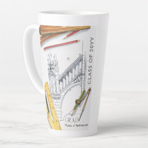 Tasse Latte Classe de diplôme d'ingénieur en architecture Phot