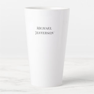 Tasse Latte Classique Créatif tendance Noir & Blanc