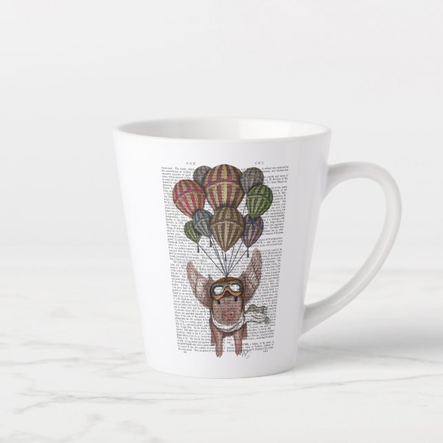 Tasse Latte Cochon en flammes (Droite)