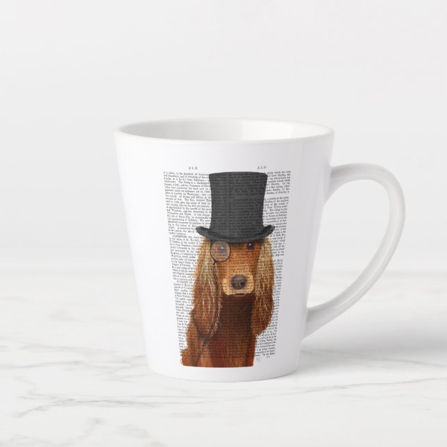 Tasse Latte Cocker Spaniel, Hound officiel et Casquette (Droite)
