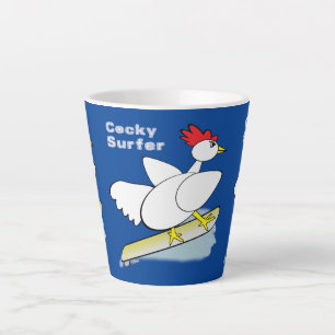 Tasse Latte Cocky Surfer