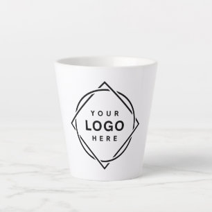 Tasse Latte Code QR noir élégant et élégant