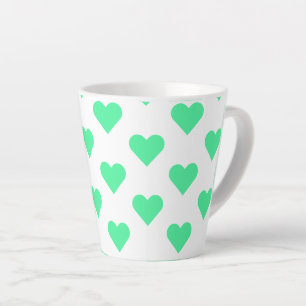 Tasse Latte Coe ur contrepartie ses coeurs et ses coeurs