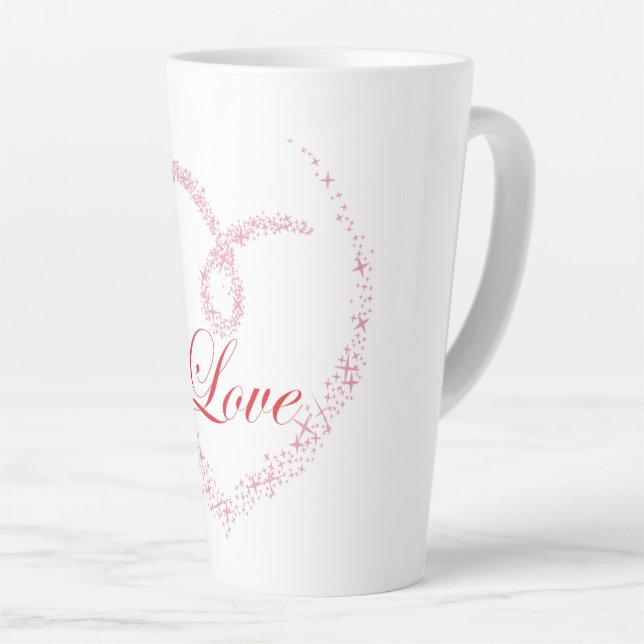 Tasse Latte Coeur doux (Angle droit)