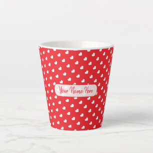 Tasse Latte Cœurs Joyuse Saint-Valentin Moderne Amour Motif