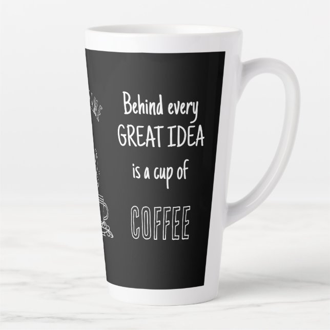 Tasse Latte Coffee Break – Great Ideas – Latte Cup – Custom (Droite)