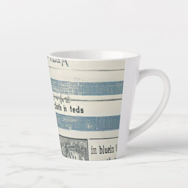 Tasse Latte Coffee Cup avec Ocean Details (Droite)