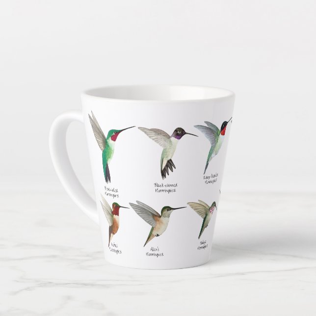 Tasse Latte Colibri nord-américain (Angle gauche)