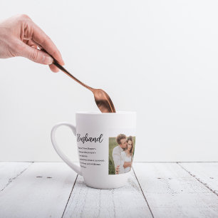 Tasse Latte Collage Couple Photo & Romantique Mari Amour Cadea