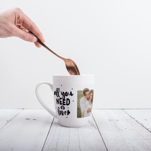 Tasse Latte Collage Couple Photo & Tout Ce Dont Vous Avez Beso