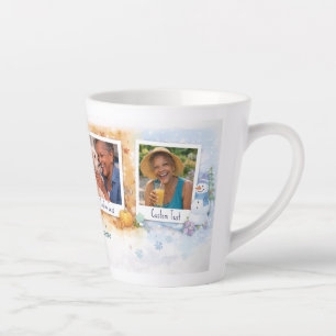 Tasse Latte Collage de photos saisonnier personnalisé de grand